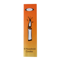 Household Candles 6inch White 6pc Household Candles 6inch White 6pc